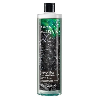 Avon Sprchový gel na obličej, tělo a vlasy s aktivním uhlím a vůní bergamotu