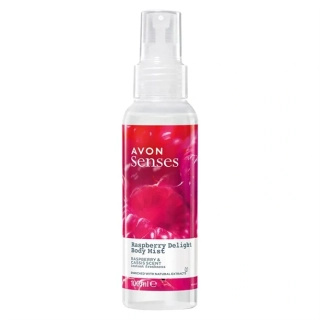 Avon Tělový sprej s vůní maliny a rybízového likéru